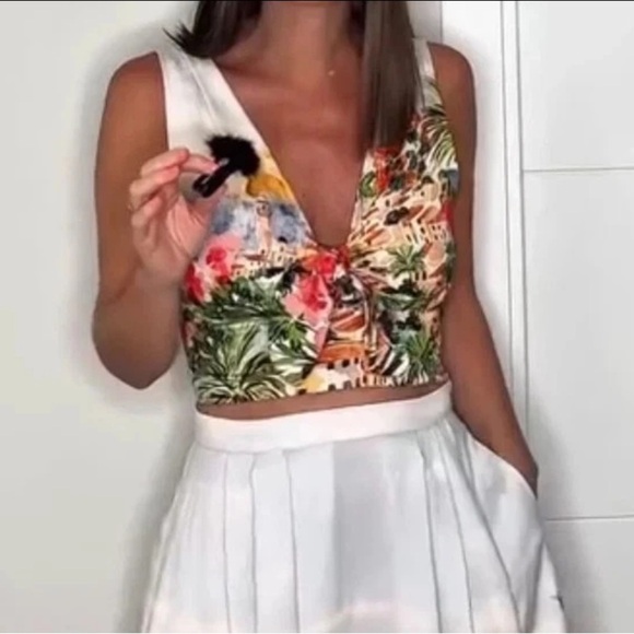 ZARA NEW SS25 WOMAN PRINTED TOP - Picture 10 of 15